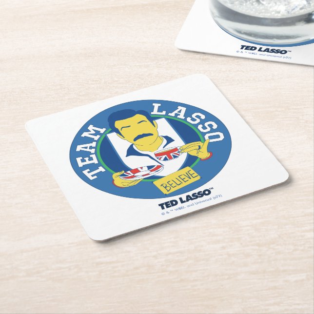 Ted Lasso | Team Lasso Tea Iconic Avatar Square Paper Coaster (Angled)