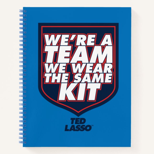 Ted Lasso | We're A Team Typography Graphic Notebook (Front)