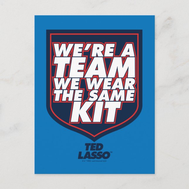 Ted Lasso | We're A Team Typography Graphic Postcard (Front)