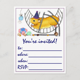 Ted the hamster invitation