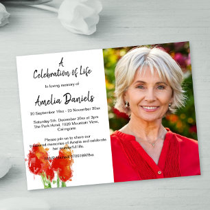 Ted Tulip Photo Celebration of Life Card