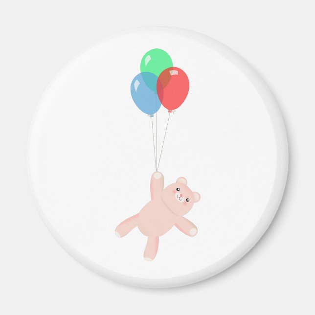 Teddy Balloons Magnet (Front)