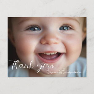 Teddy Bear 1st Birthday Colourful Balloons Postcard