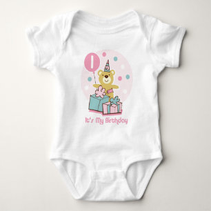 Teddy Bear 1st Birthday T-Shirt Baby Bodysuit