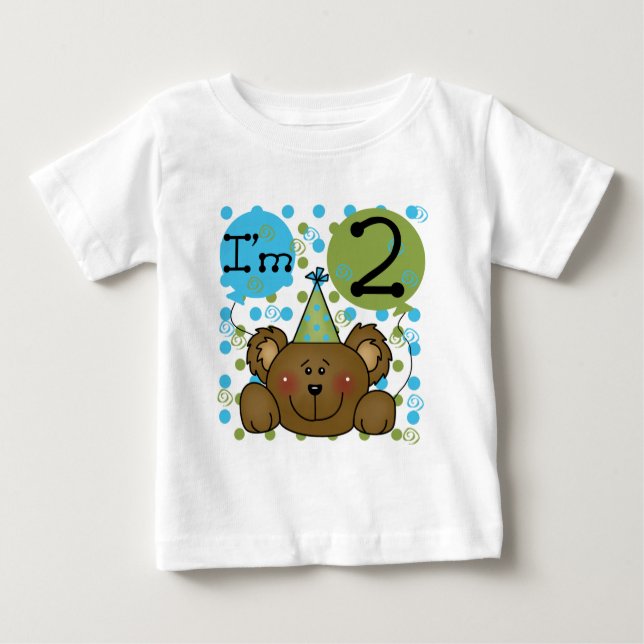 Teddy Bear 2nd Birthday Tshirts and Gifts (Front)