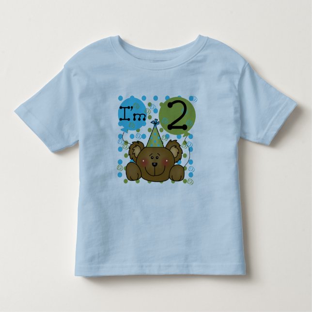 Teddy Bear 2nd Birthday Tshirts and Gifts (Front)
