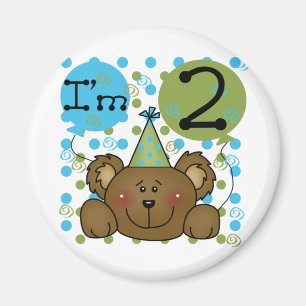 Teddy Bear 2nd Birthday Tshirts and Gifts Magnet