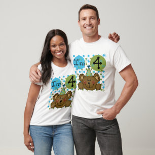 Teddy Bear 4th Birthday T-shirts and Gifts