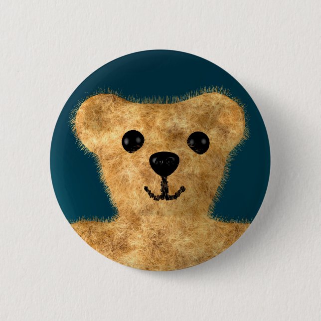 Teddy Bear 6 Cm Round Badge (Front)