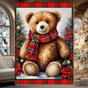 Teddy Bear Add Names Christmas From Grandparents Card