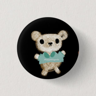 Teddy bear adorable toy cute new baby Its a boy ! 3 Cm Round Badge