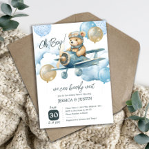 Teddy Bear aeroplane Baby Shower