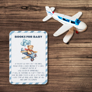 Teddy Bear Aeroplane Balloons Books For Baby Enclosure Card