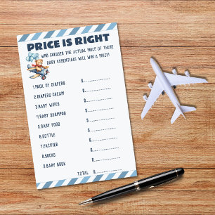 Teddy Bear Aeroplane Boy Baby Shower Price Is Righ