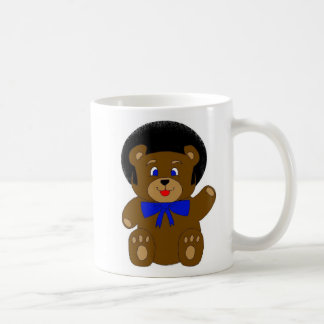 teddy bear afro double mug