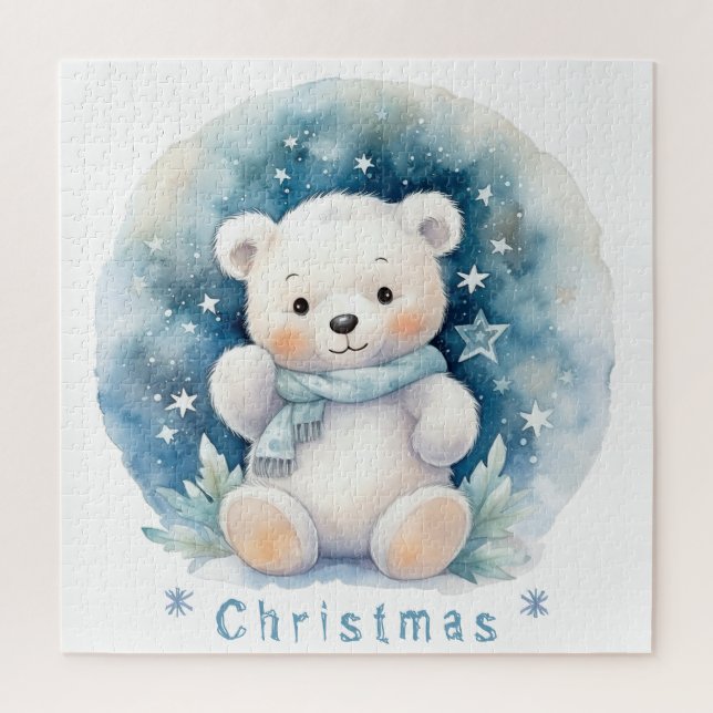 Teddy Bear and Christmas  Jigsaw Puzzle (Vertical)