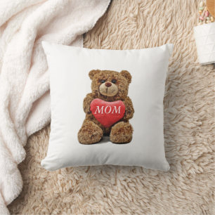 Teddy Bear and personalised Heart Cushion