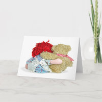 Teddy Bear and Rag Doll Get Well Soon