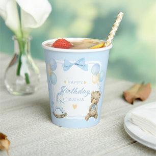 Teddy Bear And Rocking Horse Paper Cups