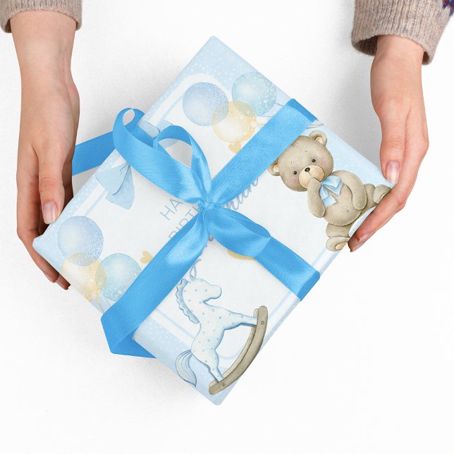 Teddy Bear And Rocking Horse Wrapping Paper (Creator Uploaded)