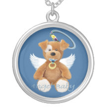 Teddy Bear Angel Baby Necklace