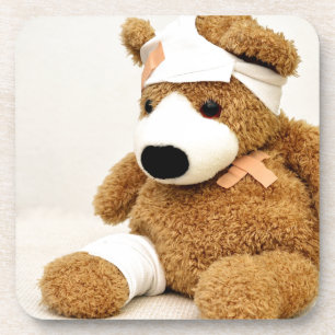 teddy bear animal custom personalise coaster