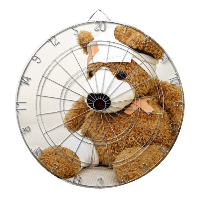teddy bear animal custom personalise dartboard (Front)