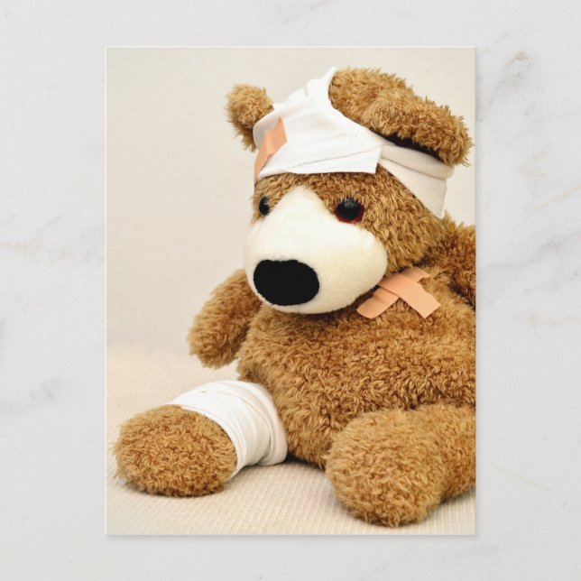 teddy bear animal custom personalise postcard (Front)