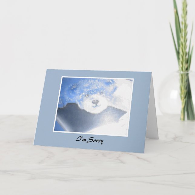 Teddy Bear Apology Card (Front)