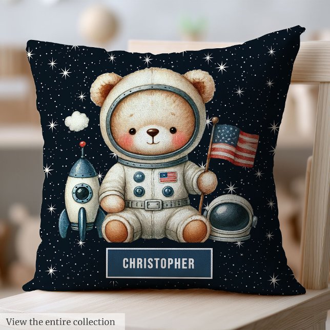 Teddy Bear Astronaut Decorative Pillow Baby Boy (Teddy Bear Astronaut Decorative Pillow Baby Boy Room)