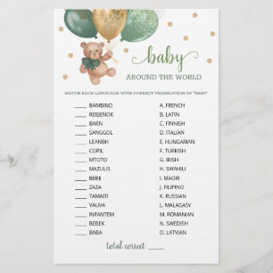 Teddy Bear Baby Around The World Game