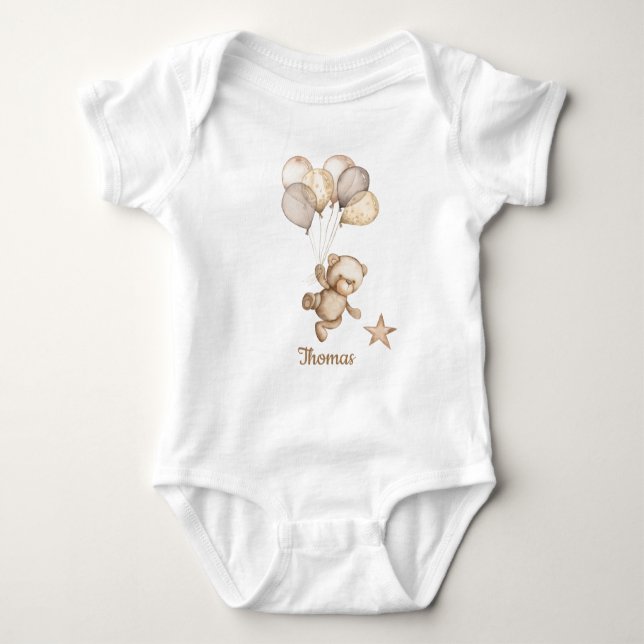 Teddy Bear Baby Bear Baby Bodysuit (Front)