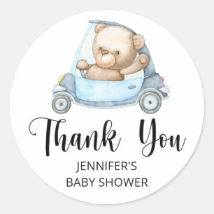 Teddy Bear Baby Bear Baby Shower Classic Round Sti Sticker