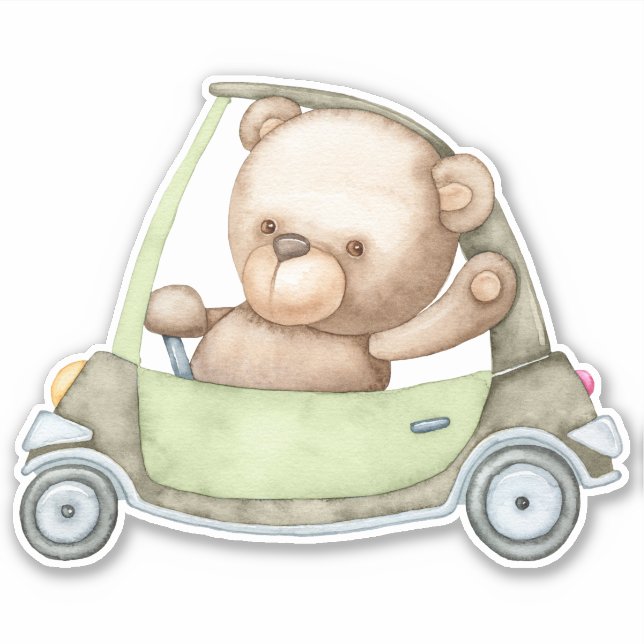 Teddy Bear Baby Bear Cute Animal  Sticker (Front)