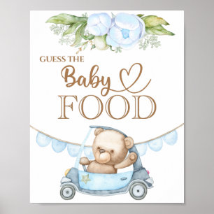 Teddy Bear Baby Bear “Guess the Baby Food” Poster