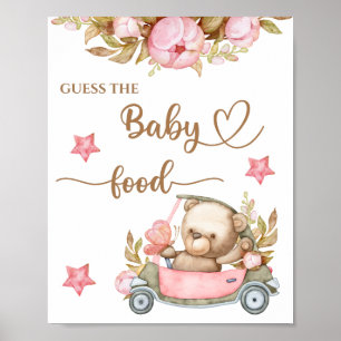 Teddy Bear Baby Bear “Guess the Baby Food” Poster