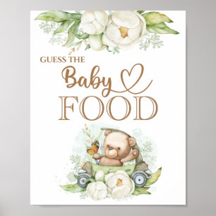 Teddy Bear Baby Bear “Guess the Baby Food” Poster
