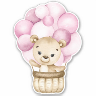 Teddy Bear Baby Bear Pink Cute Animal Sticker