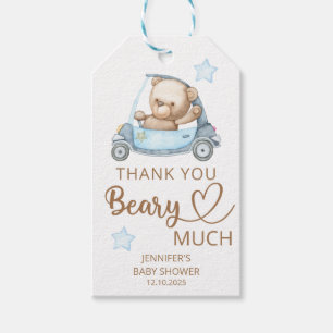 Teddy bear baby bear Thank you beary much Gift Tag