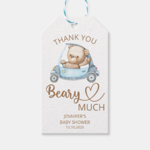 Teddy bear baby bear Thank you beary much Gift Tags