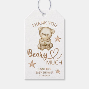 Teddy bear baby bear Thank you beary much Gift Tags