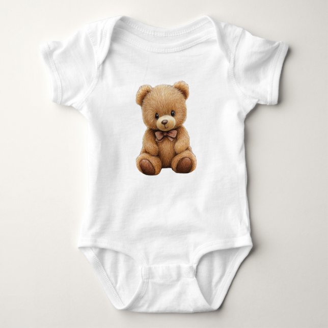 Teddy Bear Baby Bodysuit (Front)