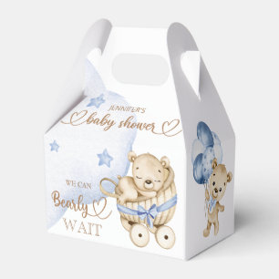 Teddy Bear Baby Boy Baby Shower Favour Box
