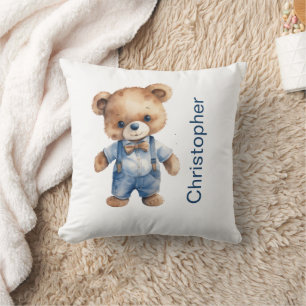 Teddy Bear Baby Boy Baby Shower Gift Nursery Cushion