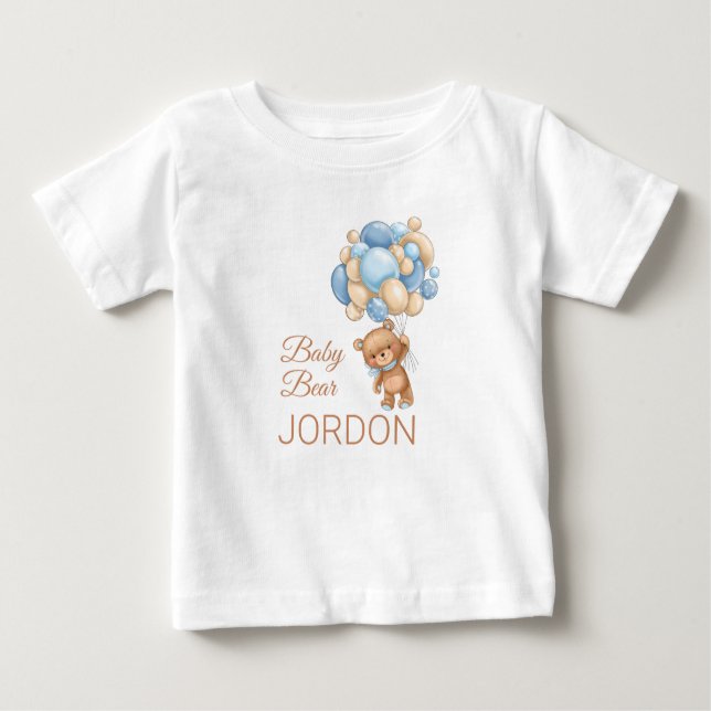 teddy bear baby boy  baby T-Shirt (Front)