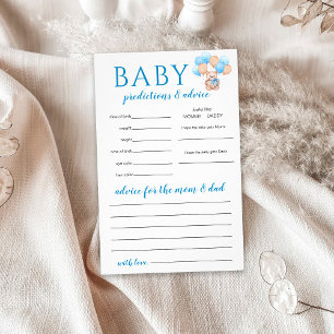 Teddy Bear Baby Predictions Game Flyer