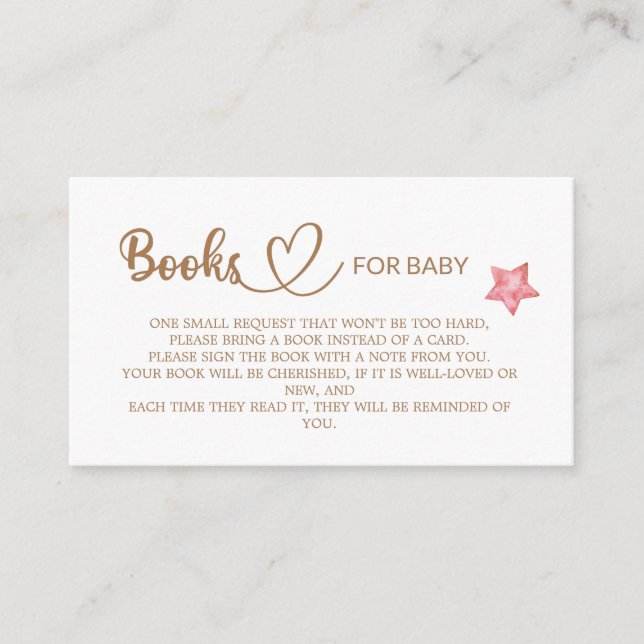 Teddy Bear Baby Shower Books for the baby Enclosure Card (Front)