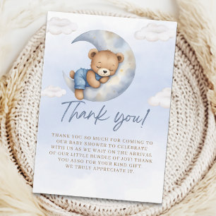  Teddy Bear Baby Shower boy Thank You Card