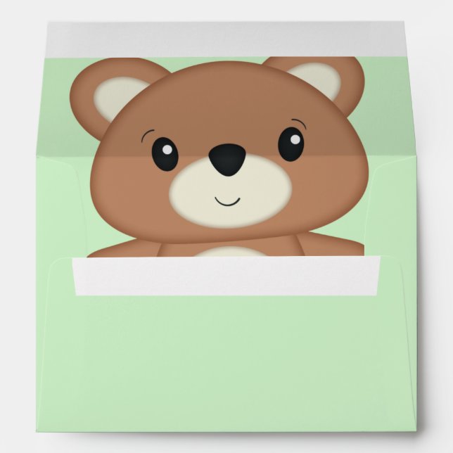 Teddy Bear Baby Shower Envelope (Back (Bottom))