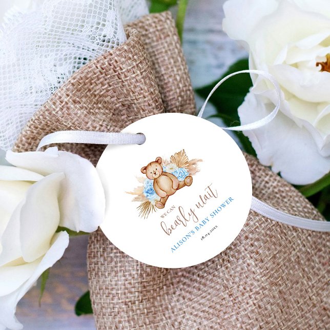 Teddy bear baby shower favour tags (Creator Uploaded)